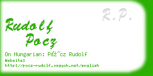 rudolf pocz business card